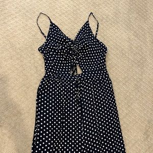 Navy Polka Dot Jumpsuit